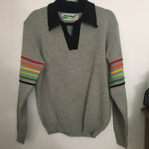 John Deere Other - Vintage John Deere rainbow knit sweater